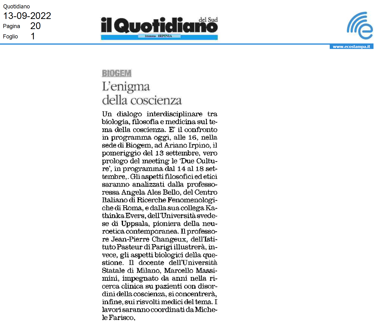 L'enigma della coscienza